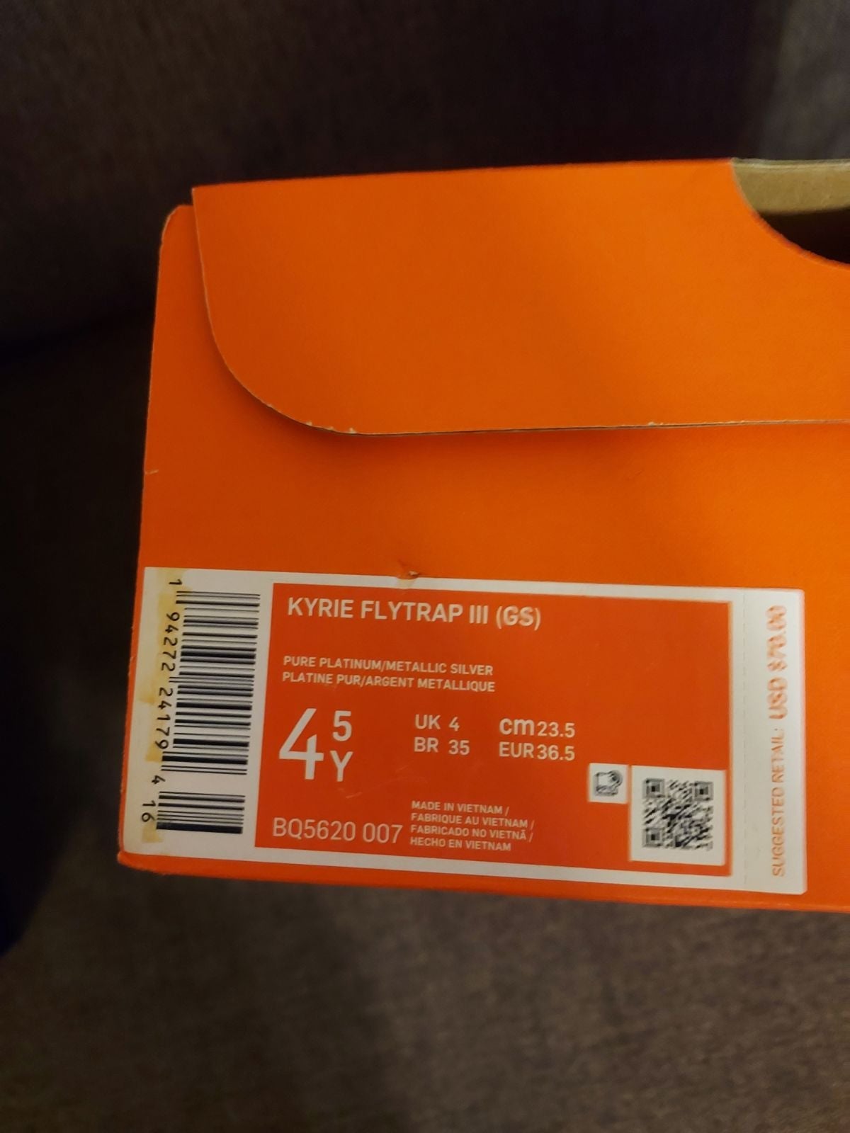 Nike Kylie Flytrap III Shoes - Pure Platinum Youth 4.5