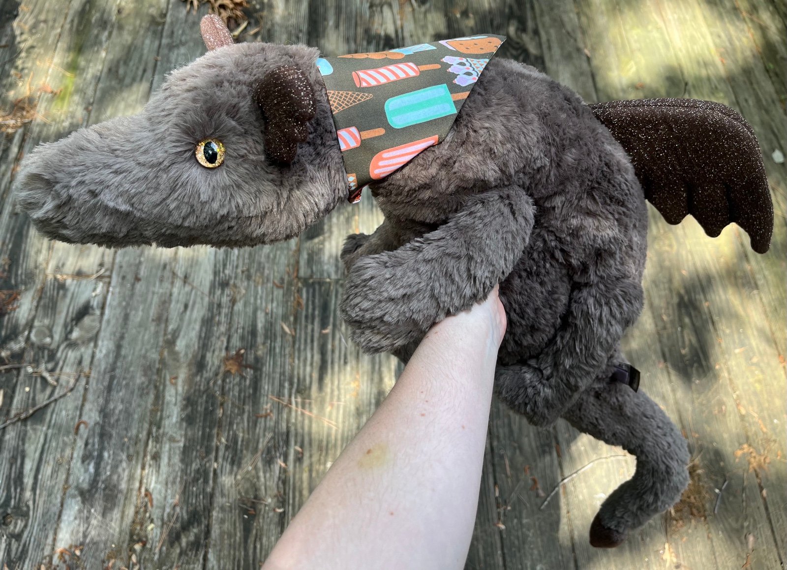 NEW-Jellycat DYED Huge Snow Dragon