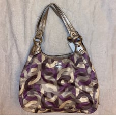 Coach vintage purse purple and silver