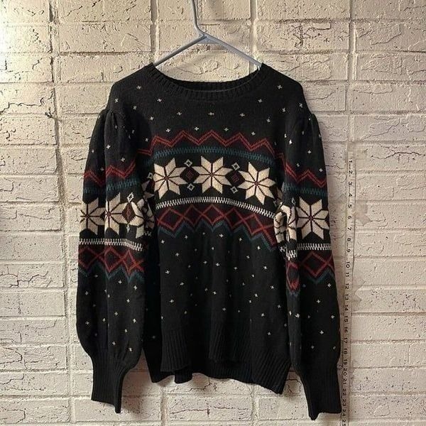 Ralph Lauren Black Label Graciela Sweater Snowflake Nordic Fair Isle Plus Sze 2X