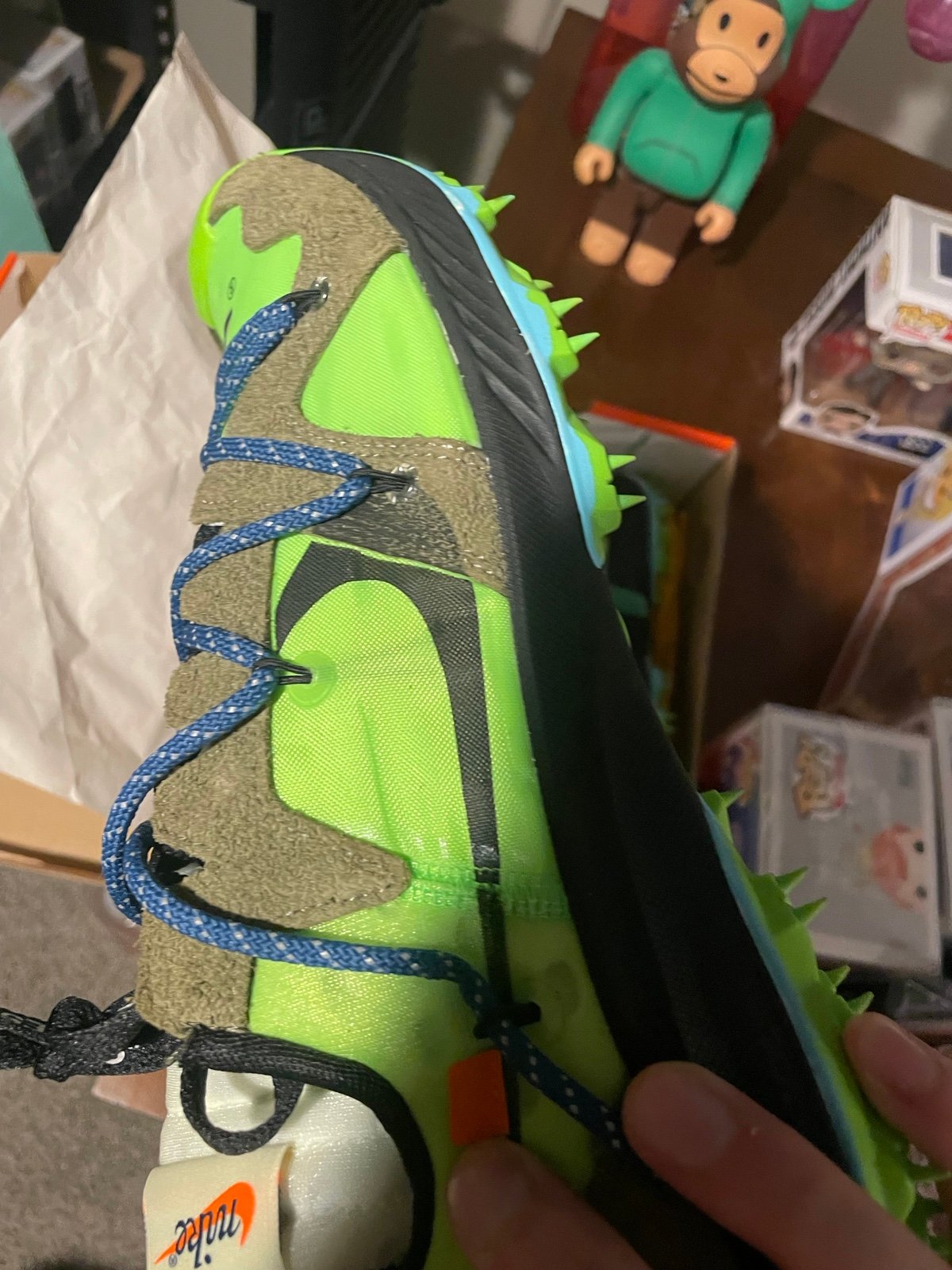 Nike Zoom Terra Kiger Mens 10.5/ Women 12W Off White Electric Green CD8179-300