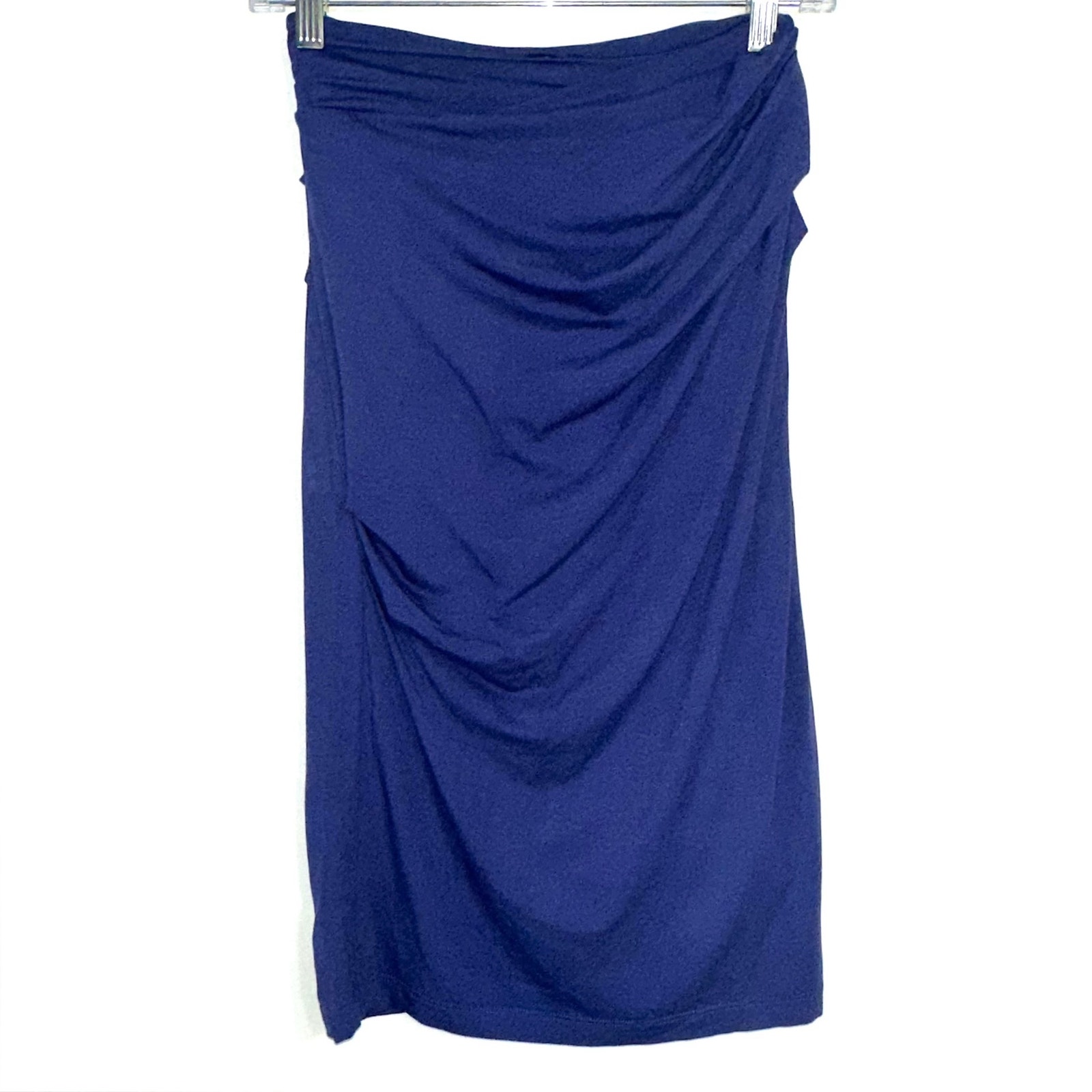 MM Lafleur The Soho Regent Blue Ruched Pencil Skirt Size Small