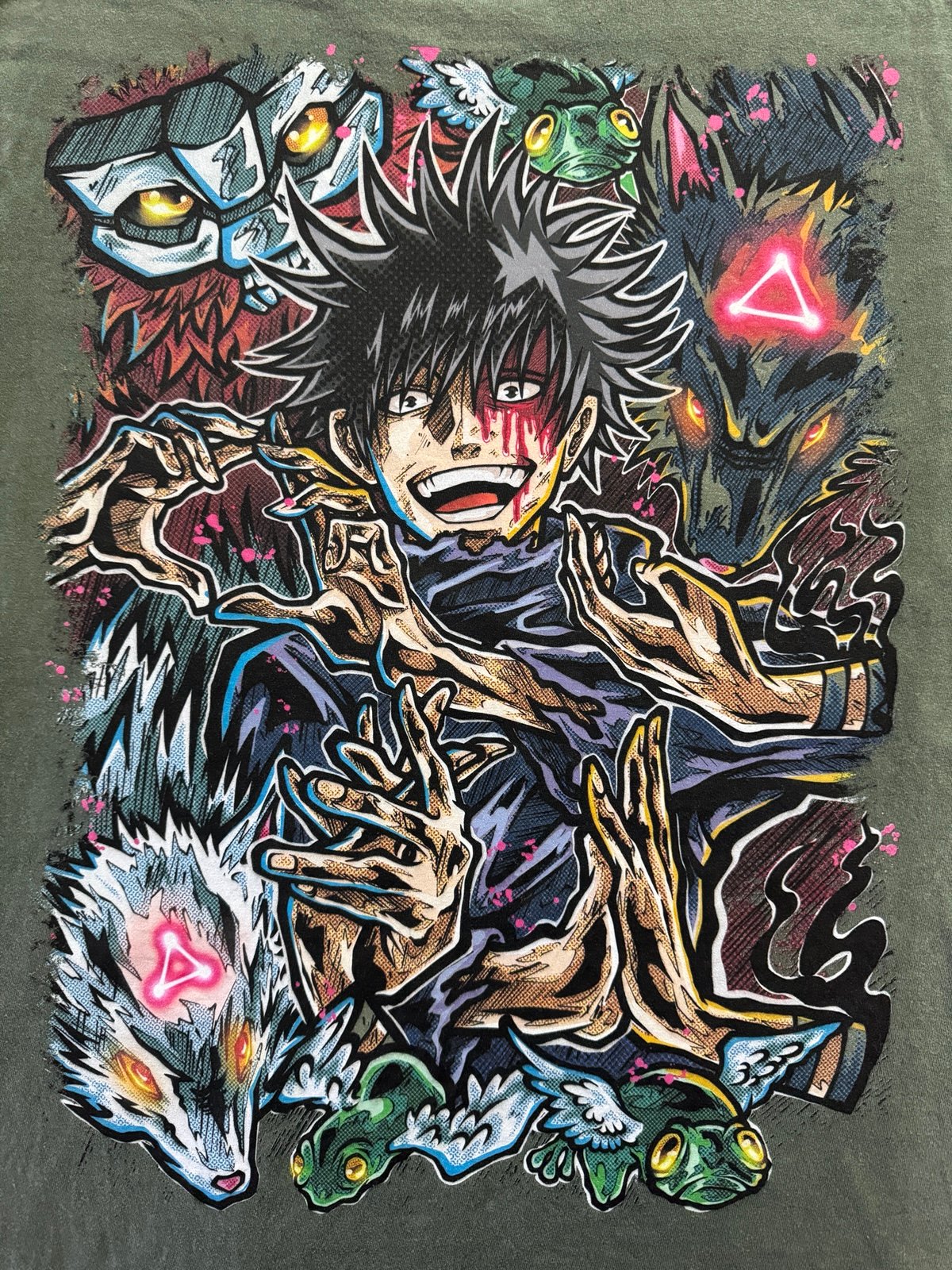 Spend Your Yen Megumi Fushiguro Jujitsu Kaisen Shikigami Shaman Heavyweight Tee