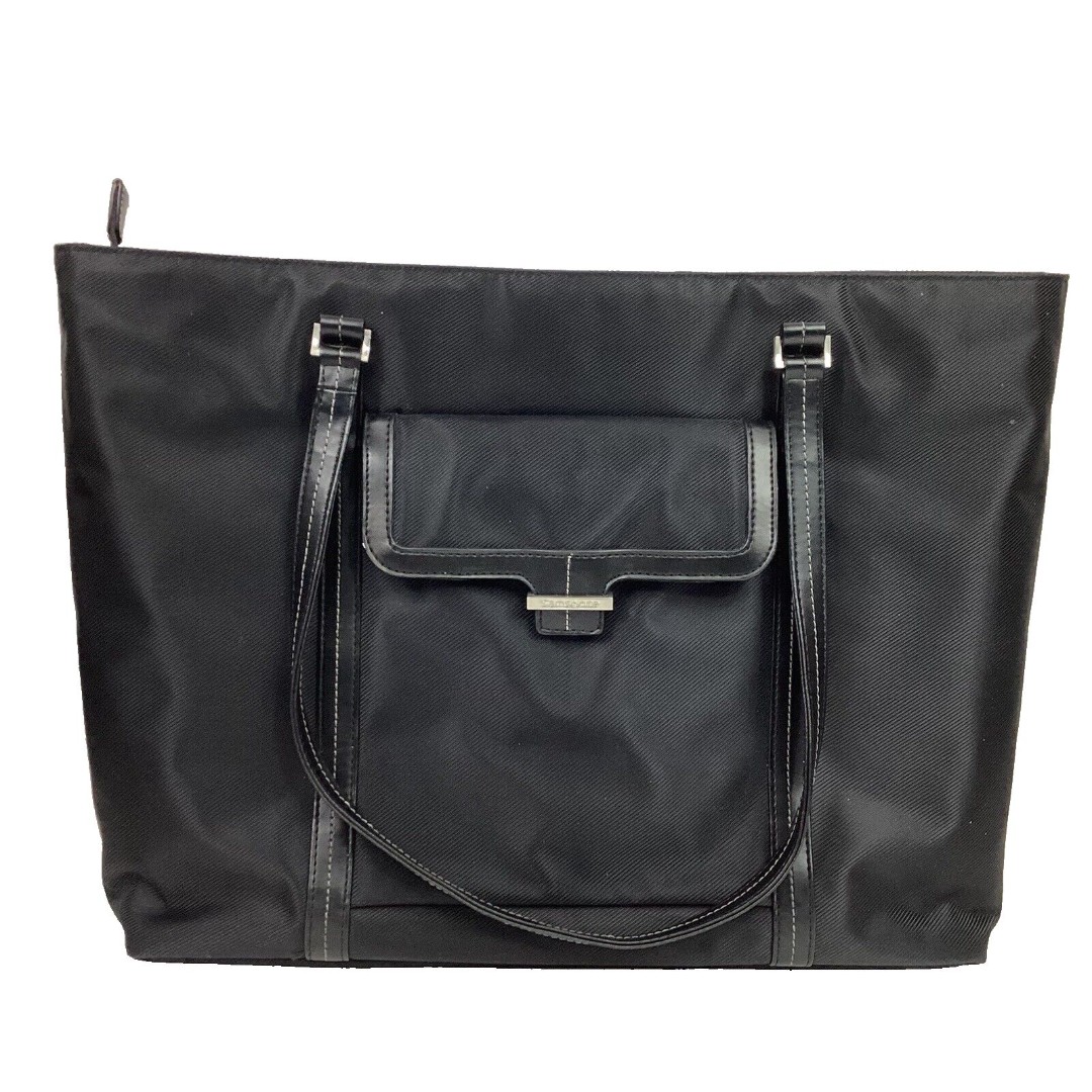 Samsonite Laptop Bag-Padded Tote/Purse/Carry-On -Black-Top Handles- 15 x4 x11.5