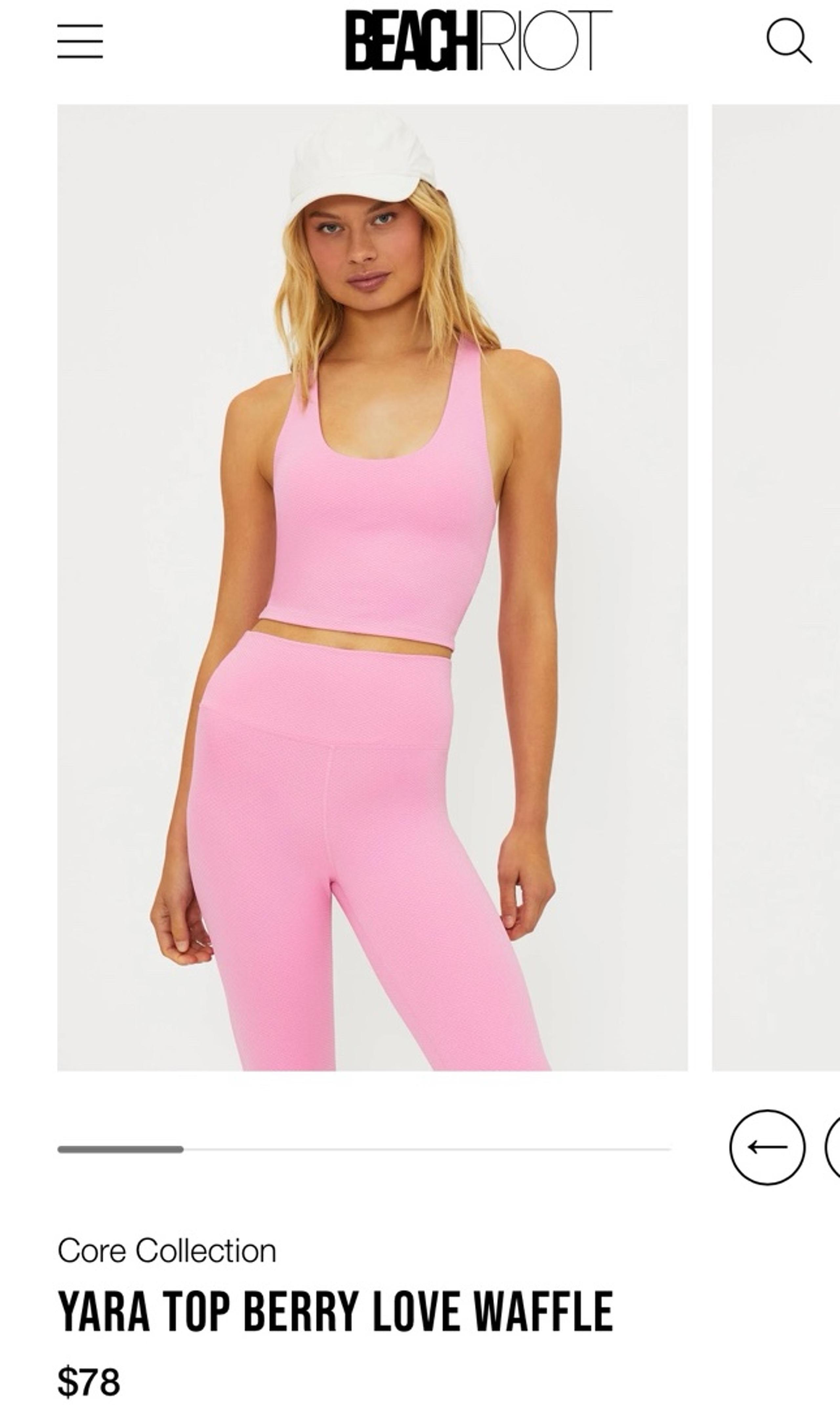 Beach Riot NEW Yara Top Berry Love Waffle