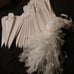 NEW 150 Beautiful White Cardboard Cones with Chiffon Ribbons for candy-weddings