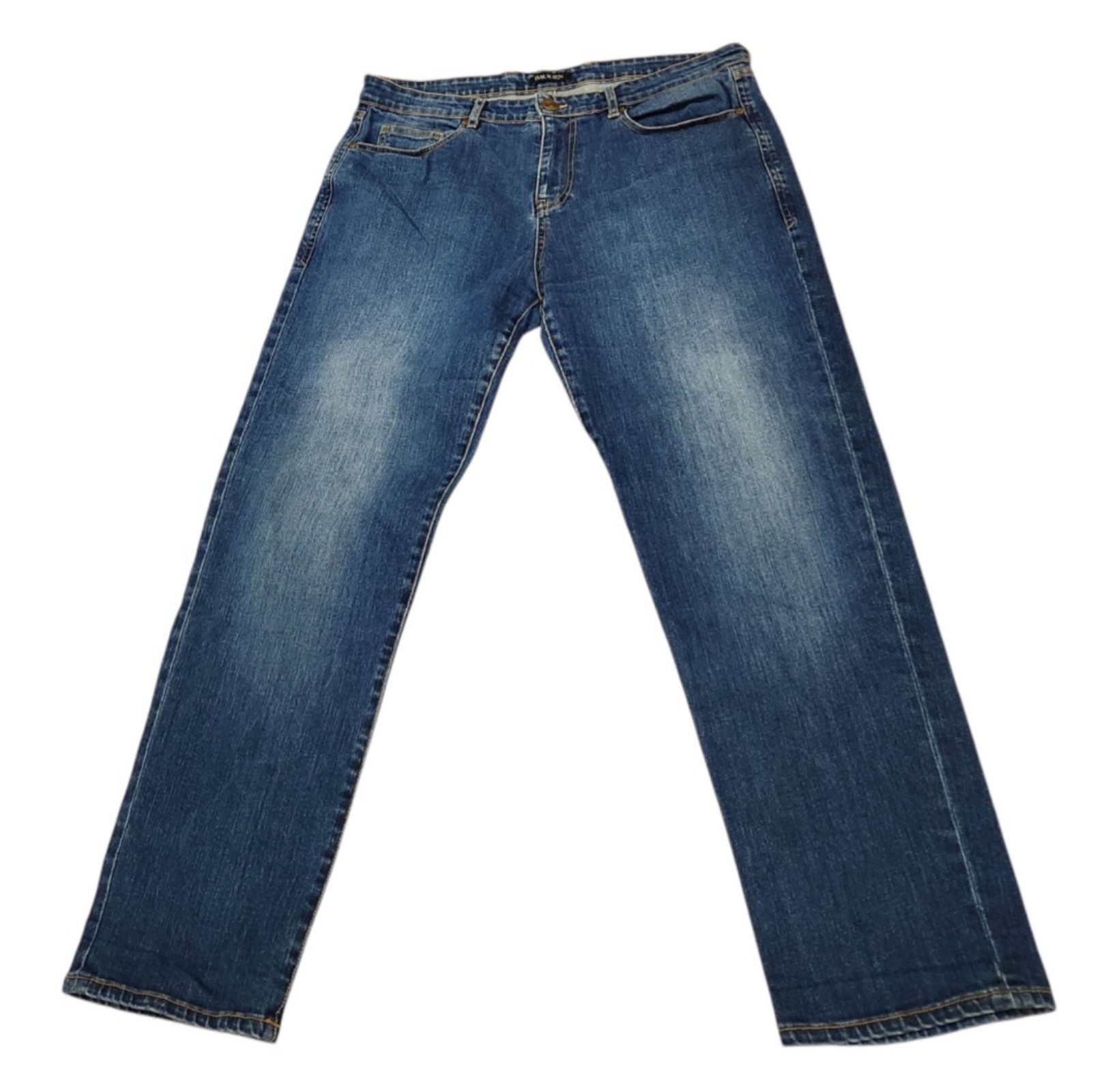 Baukjen Jeans Wide Leg Women's Size 31 R Indigo Blue Denim Cotton with Elastane