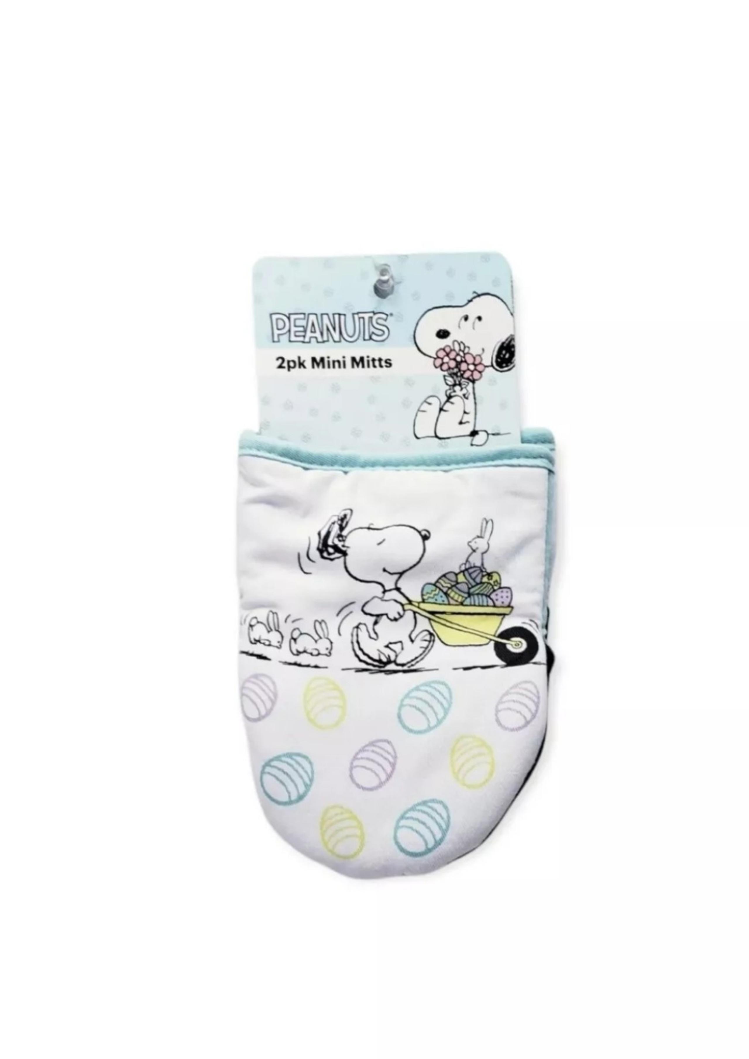 Peanuts Snoopy Easter Eggs  & Bunny Kitchen Oversized Oven Mini Mitts - New 2 pk