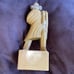 Natural Stone Carved Man Figurine Vintage Bookend 8” tall Handcrafted Western Me