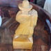 Natural Stone Carved Man Figurine Vintage Bookend 8” tall Handcrafted Western Me