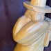 Natural Stone Carved Man Figurine Vintage Bookend 8” tall Handcrafted Western Me