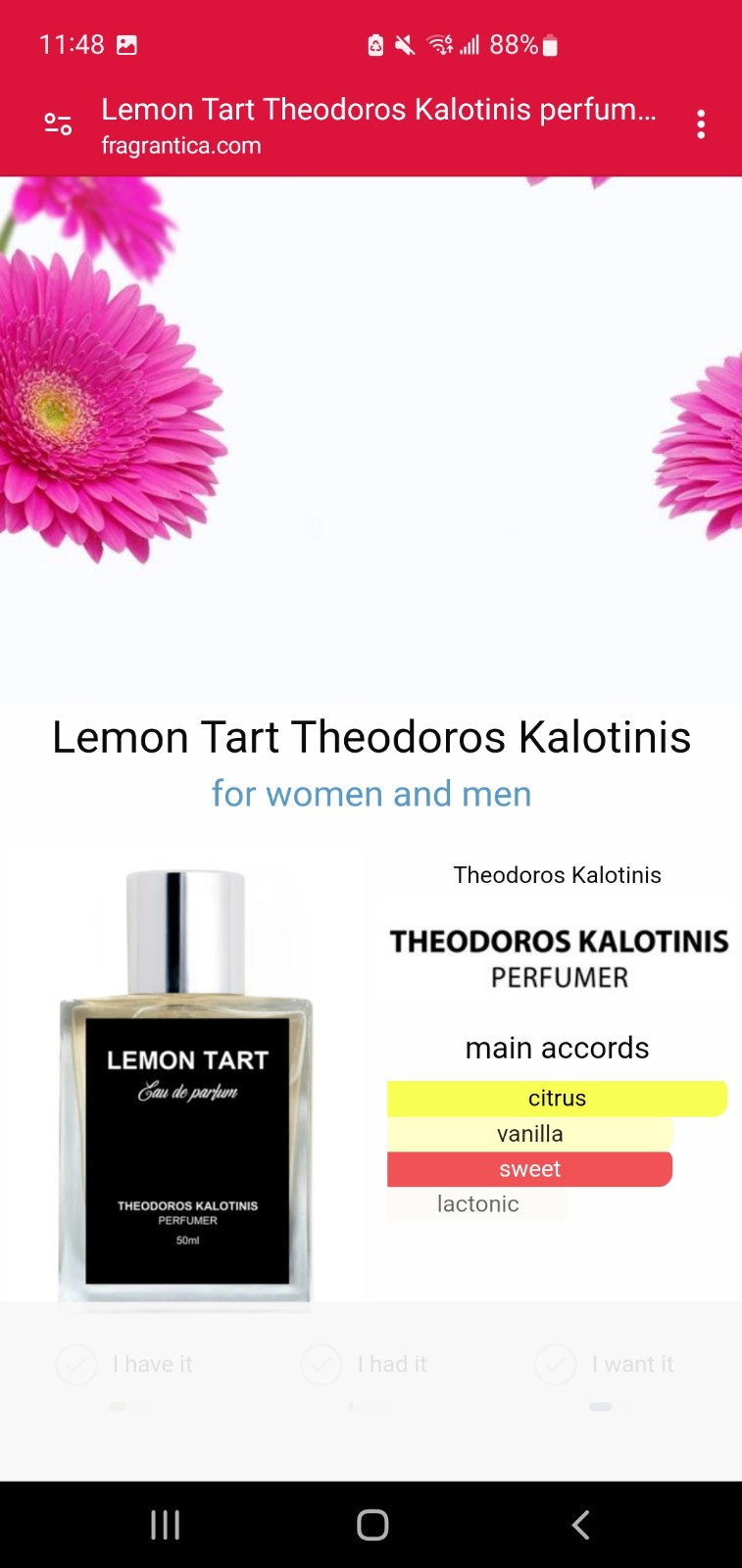 Lemon Tart by Theodoros Kalotinis 50ml EDP Other