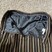 Vintage Christian Dior USA Brown Black Striped Two Piece Blazer Skirt Set Size 8