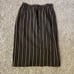 Vintage Christian Dior USA Brown Black Striped Two Piece Blazer Skirt Set Size 8
