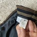Vintage Christian Dior USA Brown Black Striped Two Piece Blazer Skirt Set Size 8