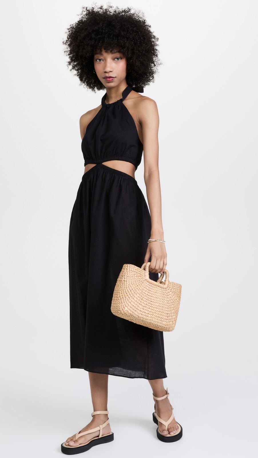 Playa Lucila Cutout High Neck Dress Size: XXL Color: Black Quantity: 1