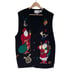Women's VTG Eagle's Eye Christmas Sweater Vest Santa Elf Angel Knit XL