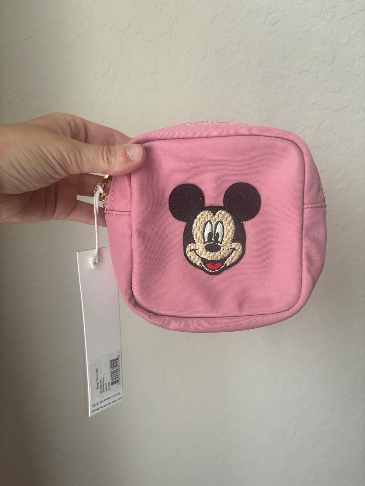 Stoney Clover Lane Mauve Mickey Mouse Mini Pouch