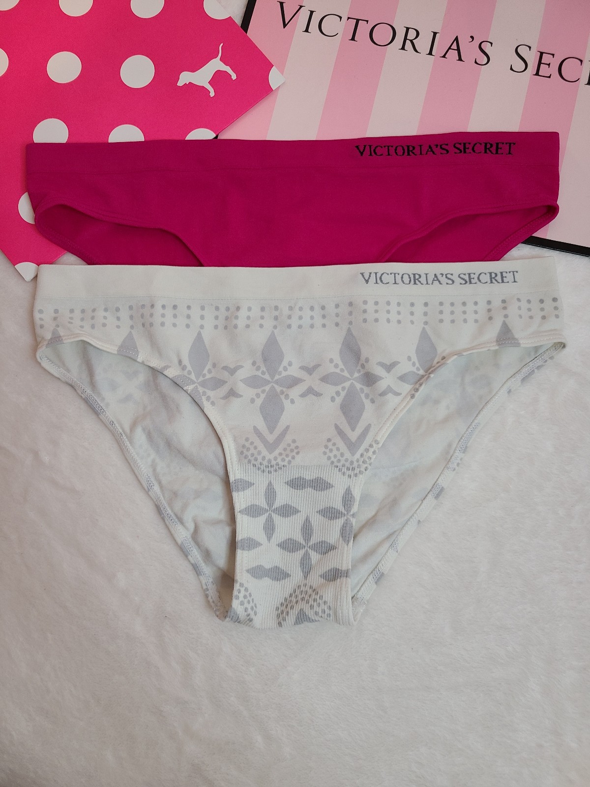 Y2K Victoria's Secret 2pk Seamless Stretch Nylon Cheekini Panties Size M