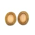 Vintage Designer ‘80’s Carved Crystal With Rhinestones Earrings Gold Tone EUC