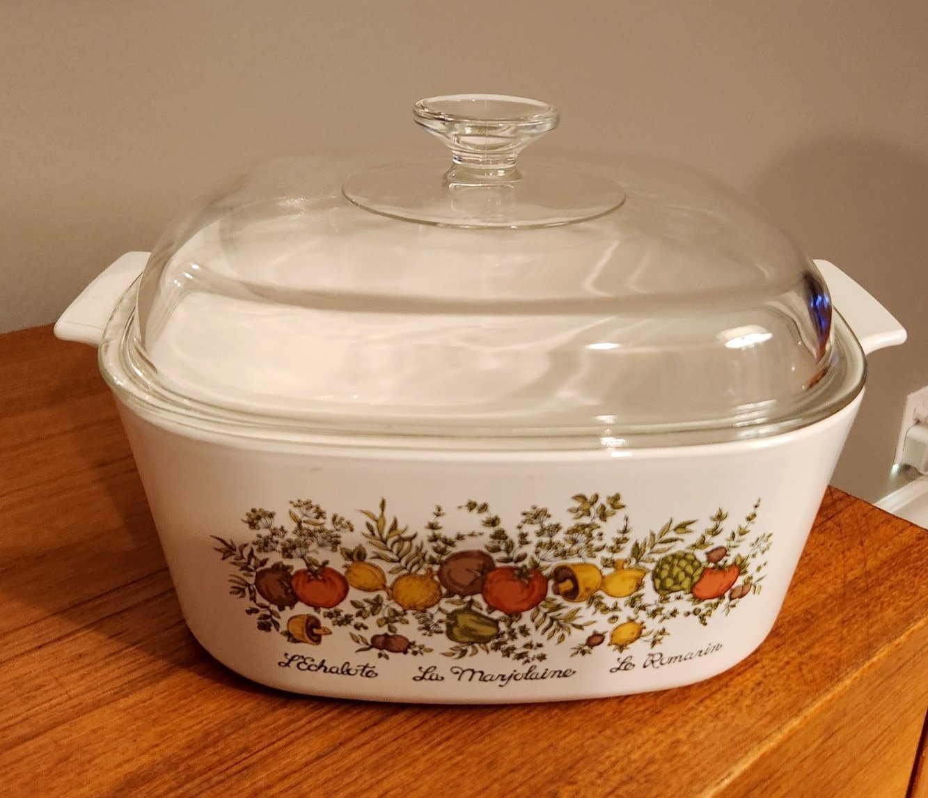 Vintage PYREX CorningWare Spice Life A-5-B L'Echalote La Marjolaine Rare 5 QT