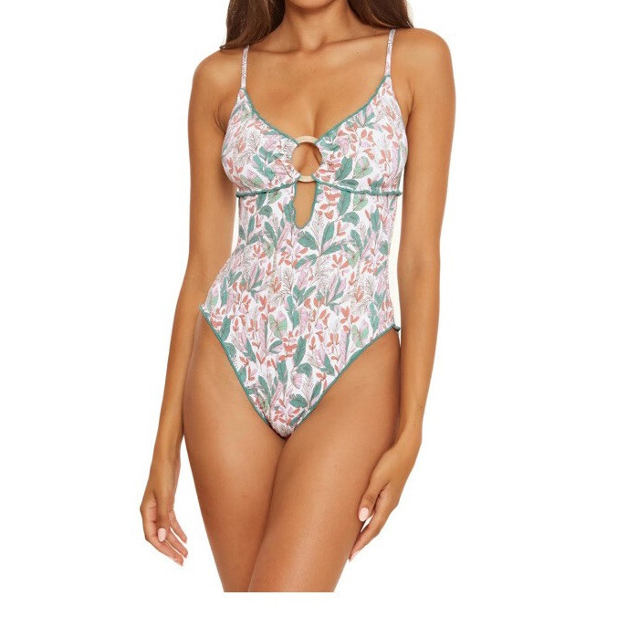 Isabella rose Maillot Ribbed Over The Shoulder One Piece Size Small