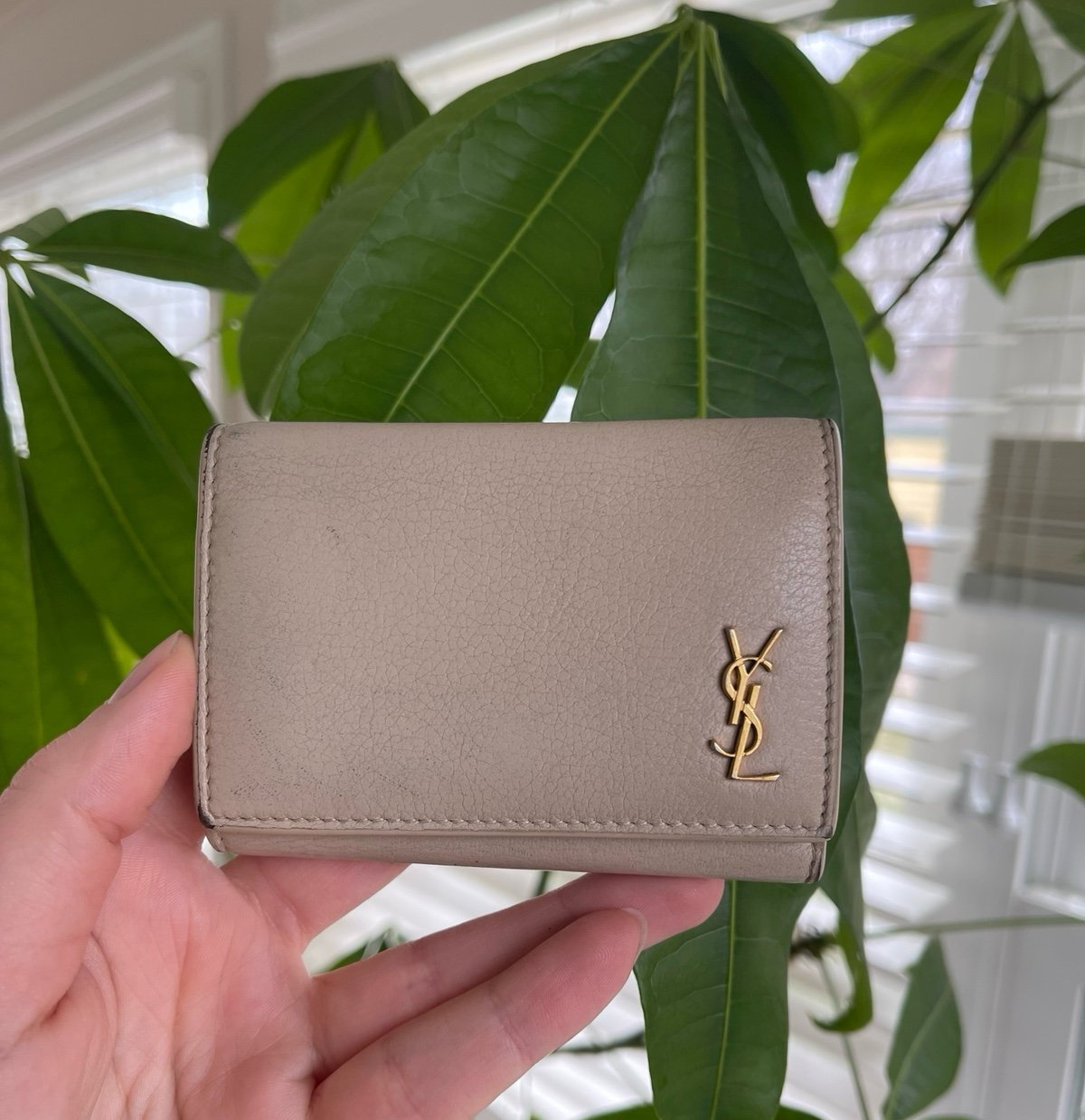 YSL Leather Cardholder Wallet and Keychain