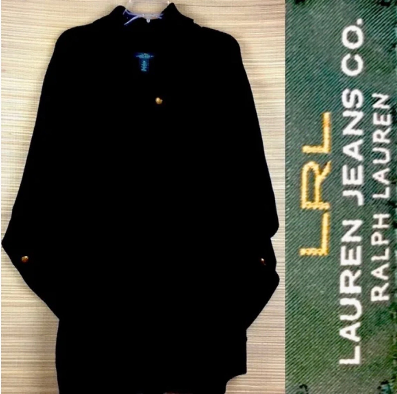 Vintage LRL Ralph Lauren Ralph Lauren Black Cowl Neck Sweater Poncho Size 1X