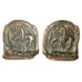 Antique Copper END OF THE TRAIL Bookends 4 x 3 3/4