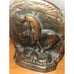Antique Copper END OF THE TRAIL Bookends 4 x 3 3/4