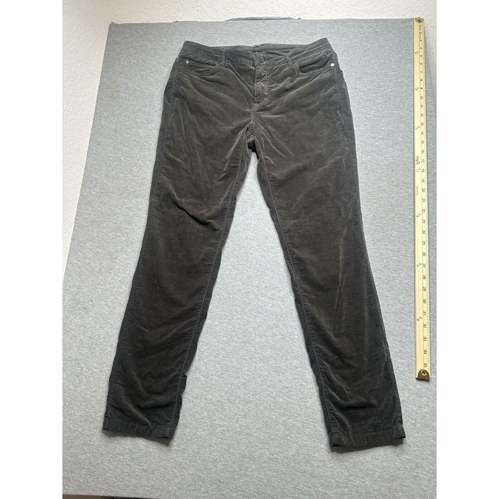 J. McLaughlin Brown Stretch Velvet Slim Pants Women's Size 8