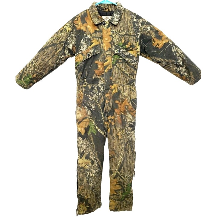 Mossy Oak Camo Jr. Flintlock Insulated Hunting Coveralls YOUTH (14-16) - Pre-own