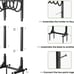 Garden Hose Holder with 4 Spikes & 2 Tool Hooks, Freestanding Water Hose Holders
