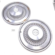 1977-79 Chevrolet Impala 15 Wheel Center Hub Cap Silver Genuine OEM - Set of 2