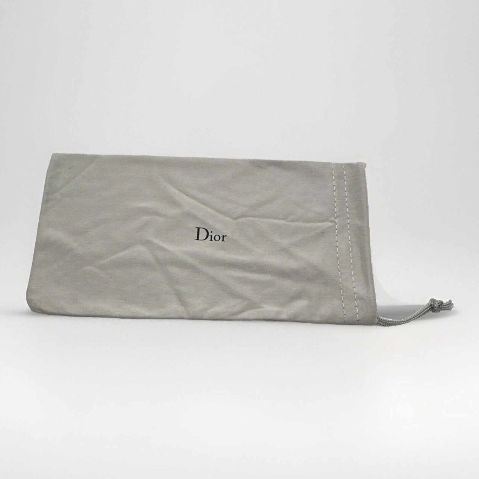 Dior Gray Satin Eyeglasses Sunglasses Travel Storage Bag Pouch 7” Drawstring
