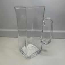 SIMON PEARCE Woodbury Glass Pitcher U.S.A 7.5” Tall