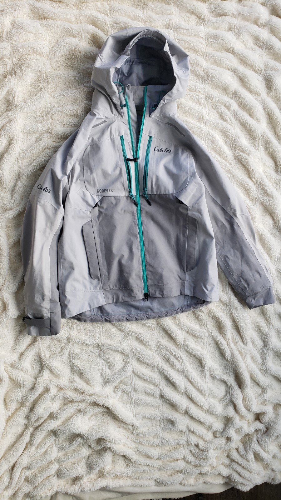 Cabelas size large guidewear gore-tex full zip with hood mens great for fishing