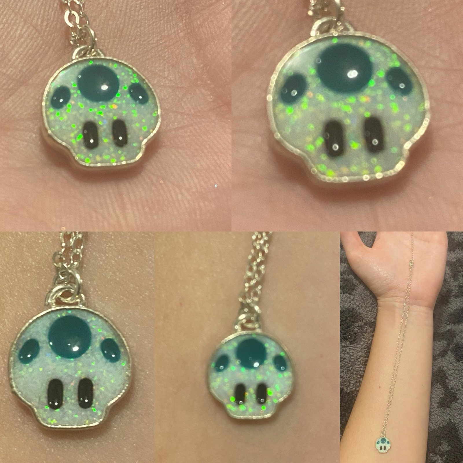 The Six Of Cups Mario Toad Opal Necklace