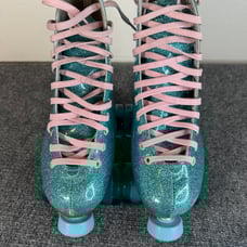 Sure-Grip Quad Roller Skate Blue Stardust Glitter Size 5