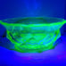 2 Uranium Glass Bowls