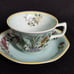 Lot of 12 Adams Calyx Ware Ming Jade Flat Cup Saucer 1974 England Hand Painted