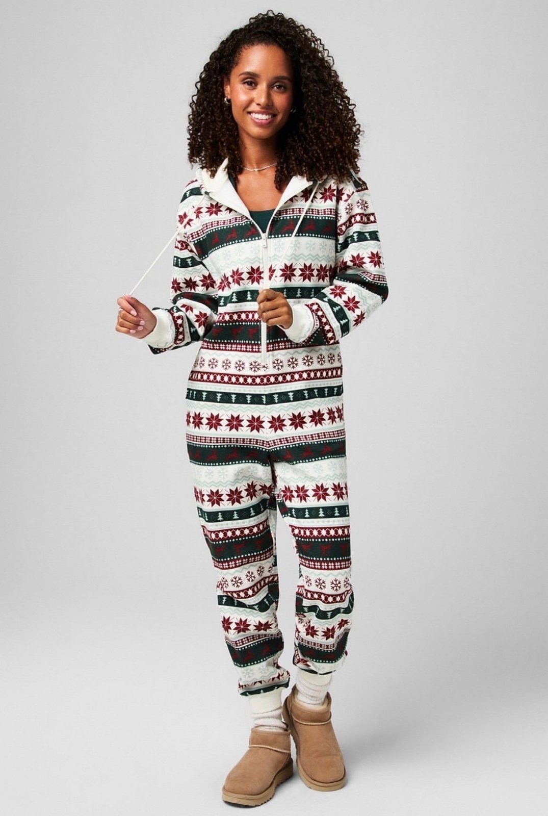 Fabletics Women Cozy Fleece Christmas onesie NWT X-Large
