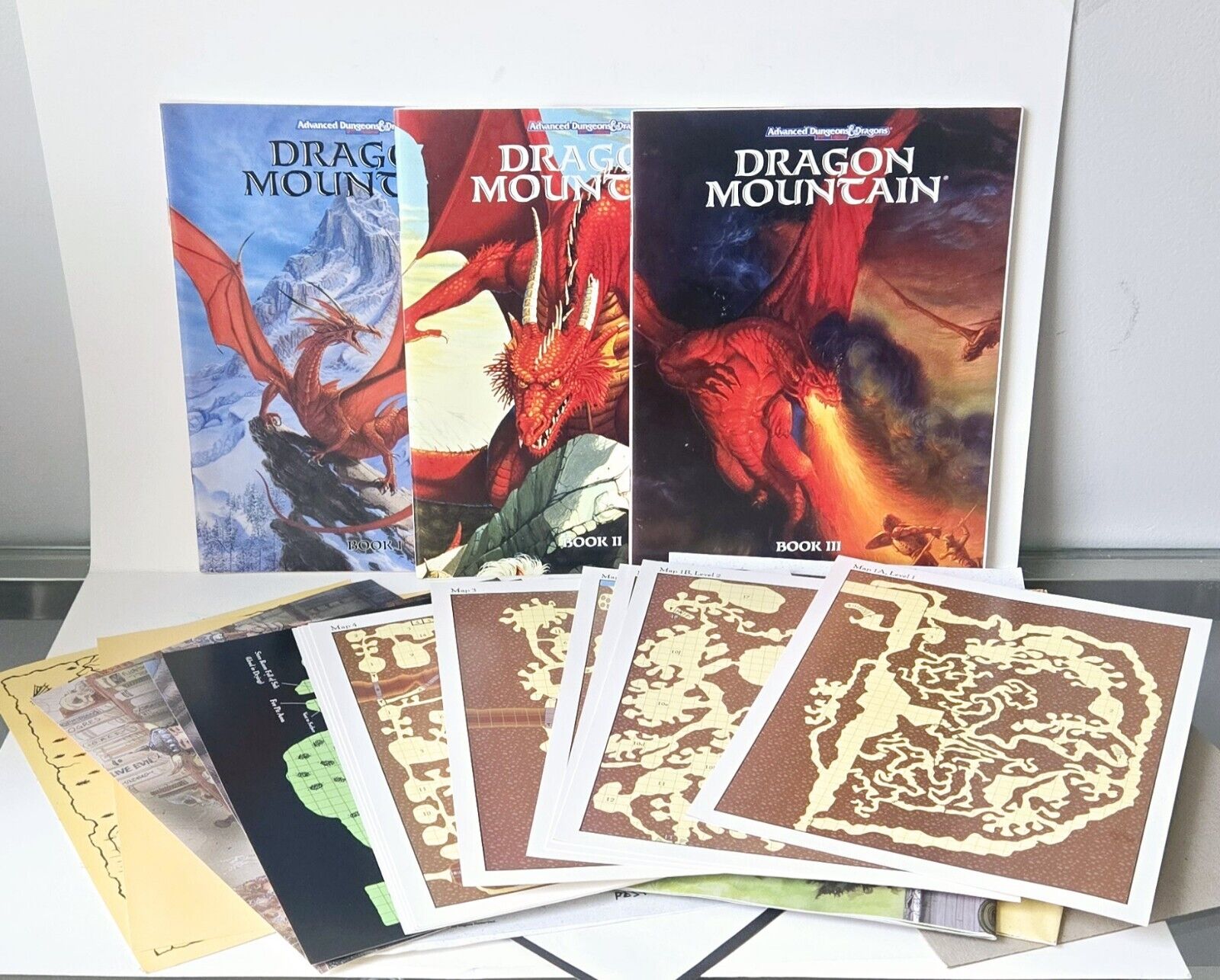 Advanced Dungeons & Dragons DnD lot Dragon Mountain incomplete