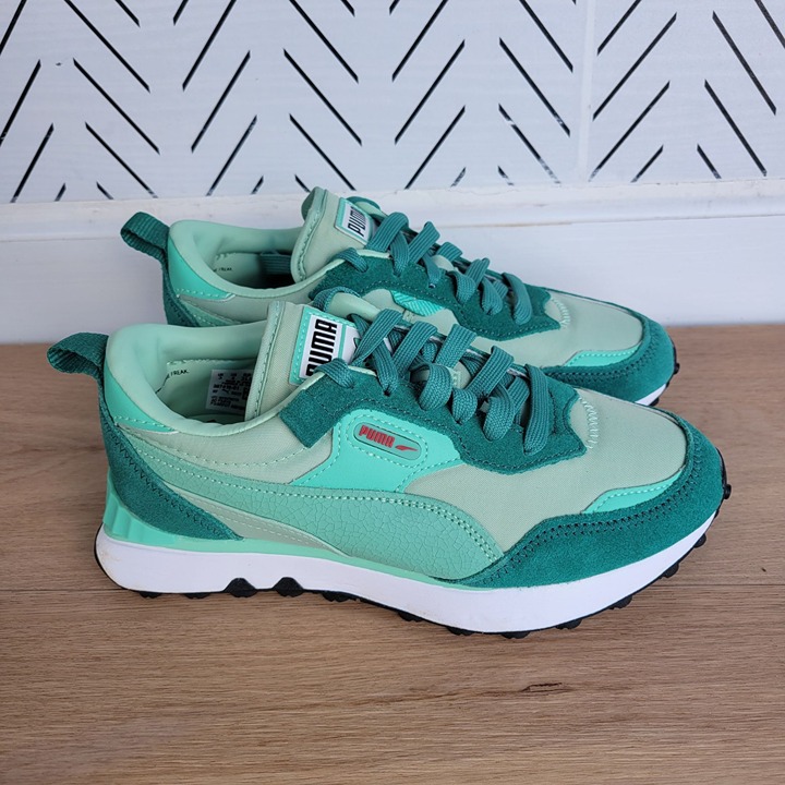 Pokemon x Puma Sneakers 2022 Bulbasaur Rider FV Shoes Mint Green Sz 4 EUR 35.5