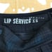 lip service tartan micro mini skirt belt XS