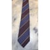 Ben Silver Vintage Silk Cotton Striped Purple Blue Tie Handmade In England