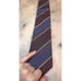 Ben Silver Vintage Silk Cotton Striped Purple Blue Tie Handmade In England