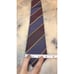 Ben Silver Vintage Silk Cotton Striped Purple Blue Tie Handmade In England