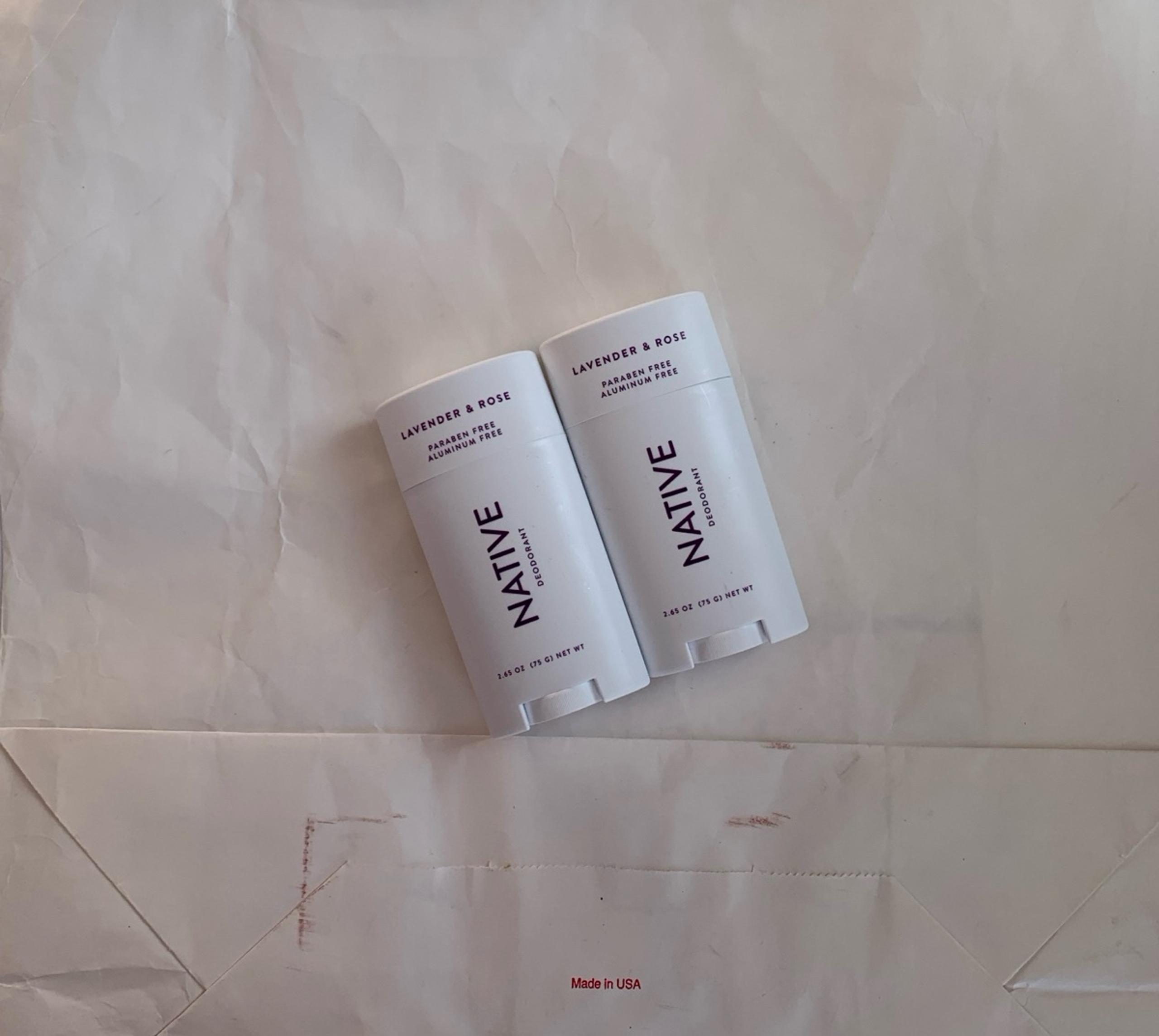 NWT Native Lavender & Rose Deodorant x2