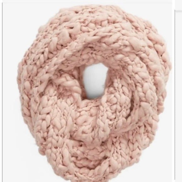 Free People Pink Chunky Infinity Scarf
